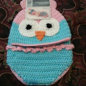 Hand crocheted hat & diaper cover